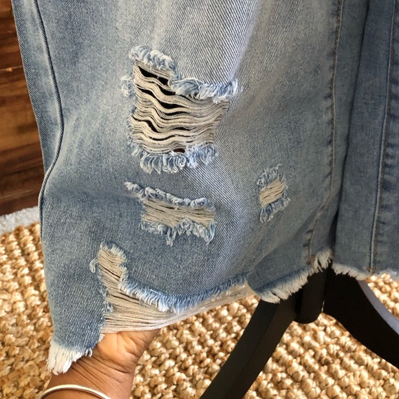 Cute wide leg high waist denim capris - Picture 13 of 16